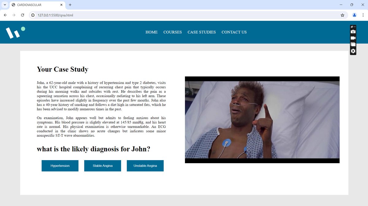 Mr_Amoako_II's tweet photo. 🚀 Excited to share I've built a prototype e-learning platform for Pharmacy students with HTML, CSS, JS! 🌟 Featuring interactive case studies for real-world hospital processes. It's a rough idea now, looking forward to refining and adding more functionalities! #PharmD #ELearning https://t.co/TFUaL0TgOD