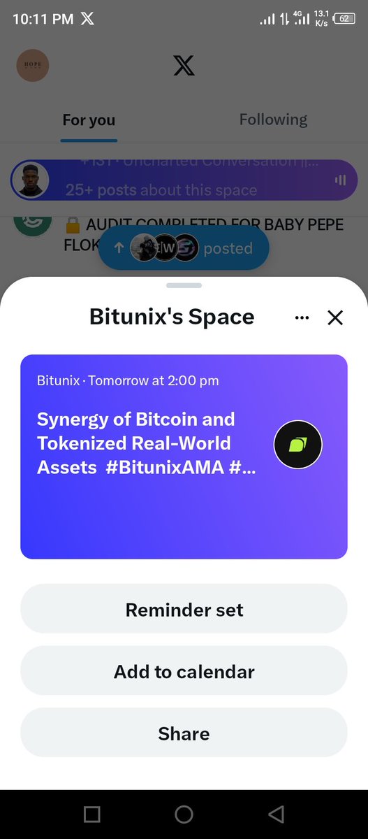 jaiyee44's tweet image. #BitunixAMA @GraceSemenye @named_doki @Crypanteroll 

Reminder Set