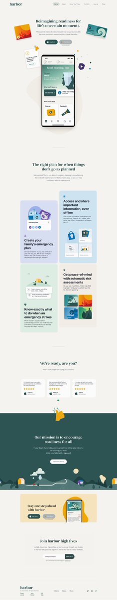 GraphHubX's tweet image. Howdy Harbor Landing Web Page Design Idea - Lapa Ninja