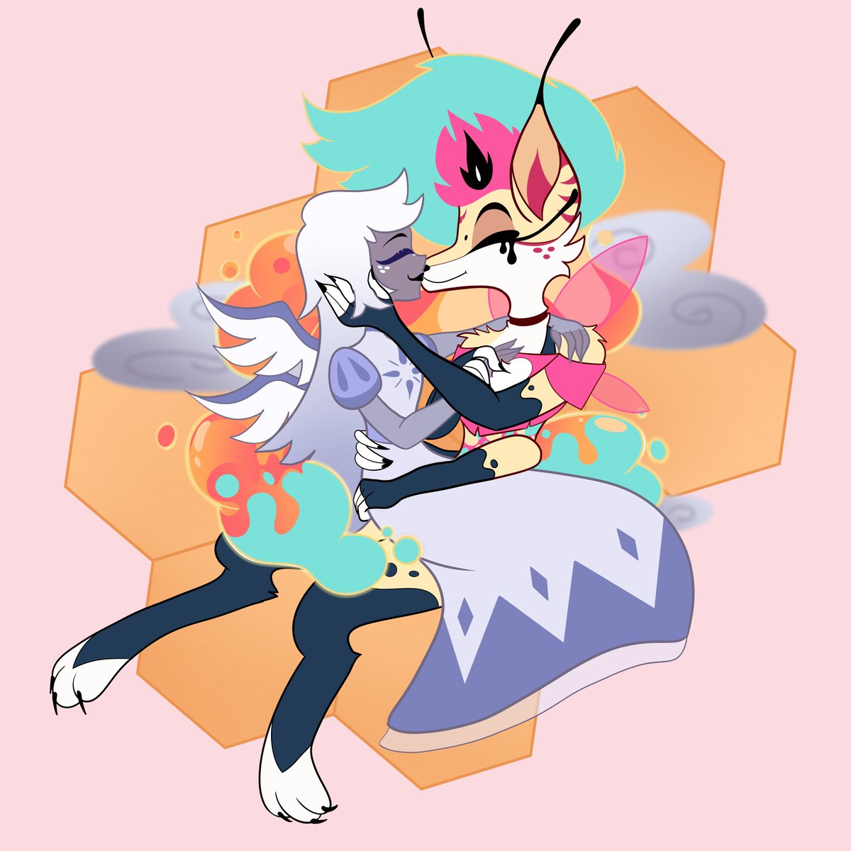 WaffleBox_o7's tweet photo. Commission for @Beeruquiir ! Thank you for opening my eyes to the cutest little ship Emibee~
This was so fun to make and they ARE SO CUTE ๐
Thanks again for your support <3
#Emibee #HazbinHotel #Helluvaboss #Commission https://t.co/Mr0Xw7Q34Y