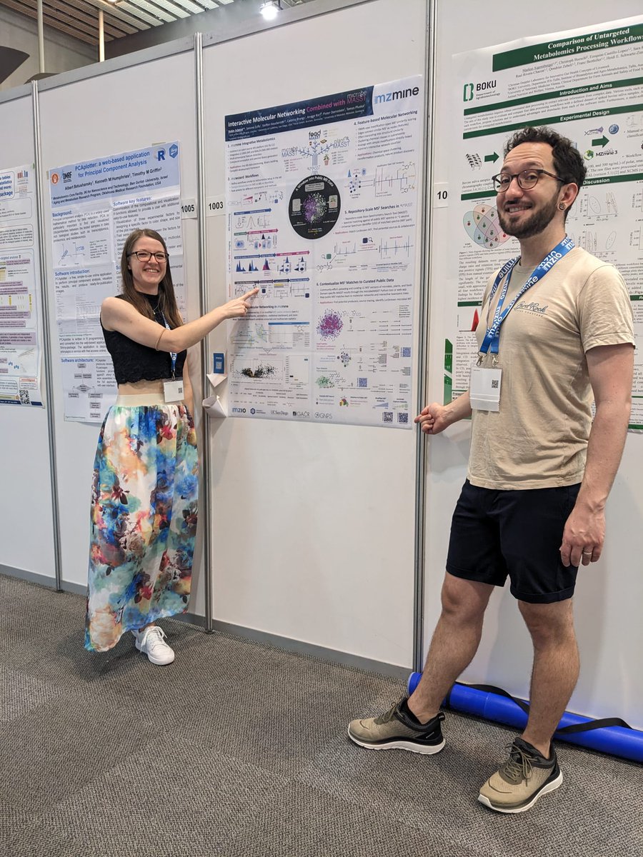 rschmid1789's tweet image. Lunch break is the last chance to visit and discuss my poster #1003 on @mzmine_project and #microbeMASST.
Download and more info here:
github.com/robinschmid/po…