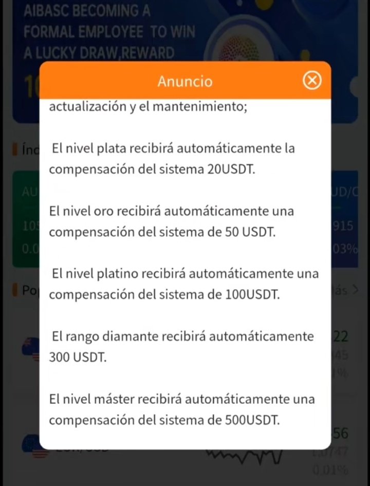 🚨🚨La Pirámide llamada AIBASC anuncia que solo se hará retiros solo los días Lunes, se necesitara autenticación 2fa, reducirán el % de ganancias del plan plata y darán una compensación de 20$ 

☝🏻 Si estás en esta Ponzis déjame decirte que ya murió. No esperes más de ella.