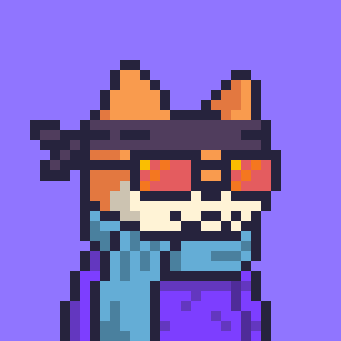 cv_Krueger's tweet photo. 🪃 The Boomerang Effect.
how many of ya reluctantly let go of a piece, only to magically re-obtain it?
caught mine. whew.
shades of synth n purp all over. 💜.
#pixelart #solana #famousfox #zen0 #transdimensionalfox https://t.co/OkAM02FiOa
