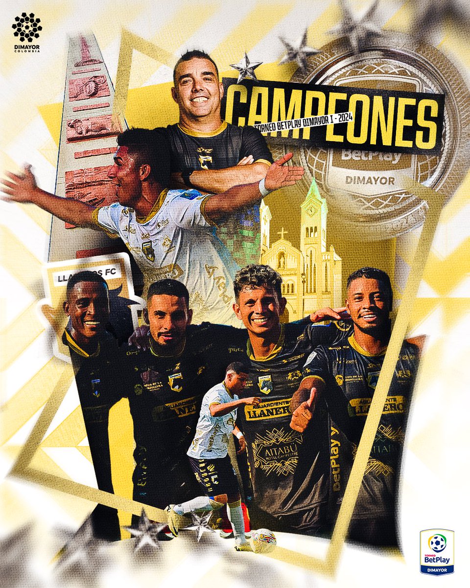 Dimayor's tweet photo. 𝗘𝗹 '𝗘𝗾𝘂𝗶𝗽𝗼 𝗱𝗲 𝗹𝗮 𝗠𝗲𝗱𝗶𝗮 𝗖𝗼𝗹𝗼𝗺𝗯𝗶𝗮': ¡𝗟𝗼𝘀 𝐂𝐀𝐌𝐏𝐄𝐎𝐍𝐄𝐒 𝗱𝗲𝗹 #𝗧𝗼𝗿𝗻𝗲𝗼𝗕𝗲𝘁𝗣𝗹𝗮𝘆𝗗𝗜𝗠𝗔𝗬𝗢𝗥 𝗜-𝟮𝟬𝟮𝟰! 🏆👏

@ClubLlanerosFC🐴 ganó en la tanda de penales en condición de local y alzó el trofeo en compañía de sus hinchas 🤍🖤

¡Felicitaciones por el título! 🎉

#LaPasiónDeMillones