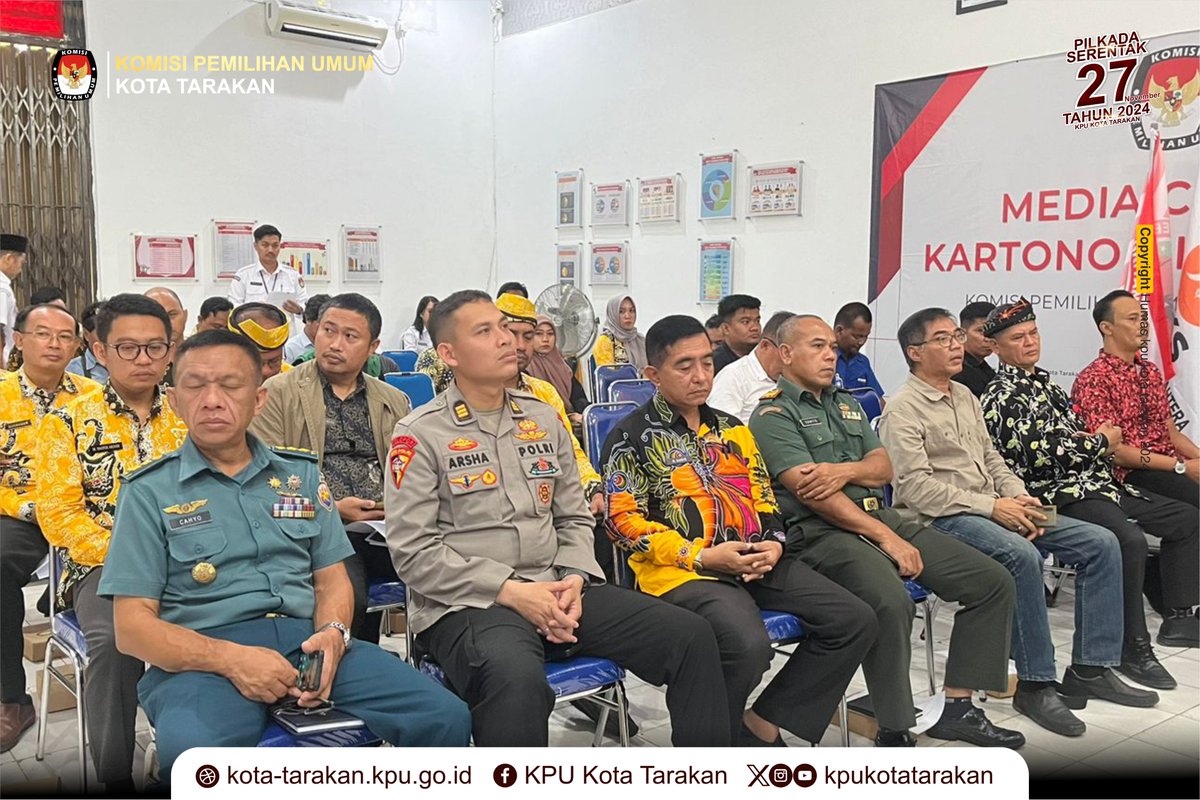 KPUKotaTarakan's tweet photo. Hallo #TemanPemilih Ketua dan Anggota KPU Kota Tarakan Melaksanakan kegiatan Rapat Koordinasi dan Simulasi Pelaksanaan Pemungutan Suara Ulang (PSU) Pemilu Anggota DPRD Kota Tarakan Tahun 2024 di Daerah Pemilihan Kota Tarakan 1 Kepada Stakeholder Se-Kota Tarakan.

#KPUmelayani https://t.co/9Fs5twG6pm