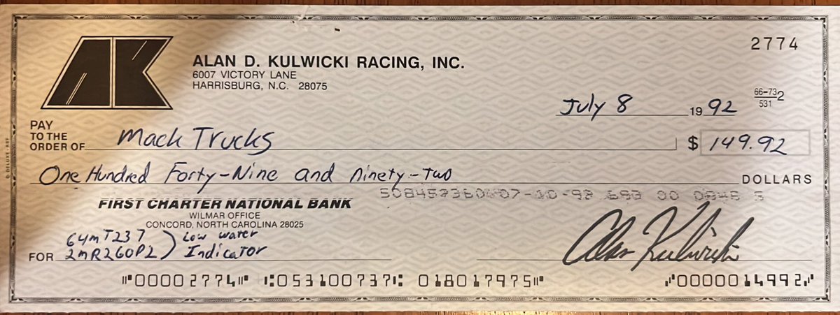 I have one of those checks.