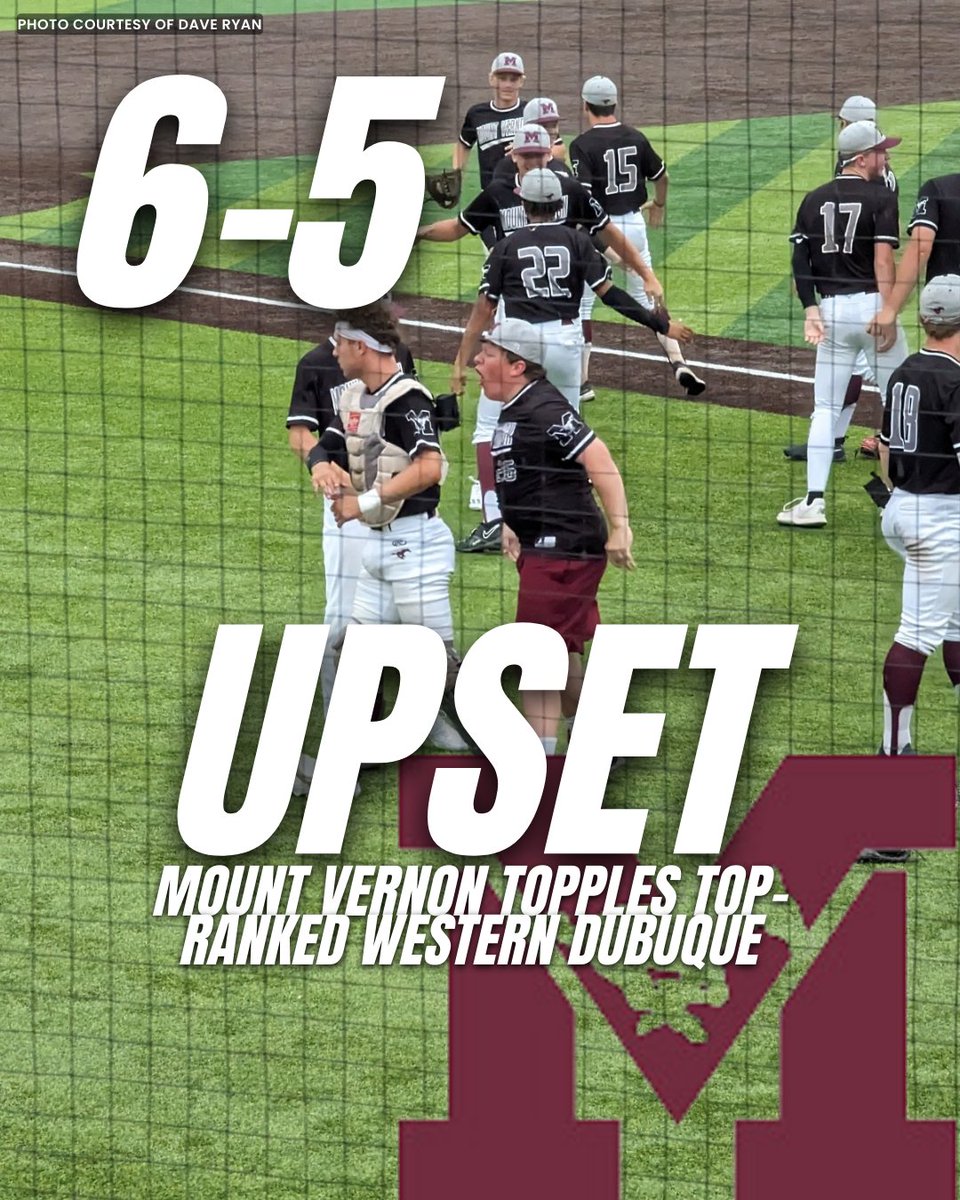 🚨Mount Vernon officially topples the giant! 🚨

▶️Mustangs officially became just the 2nd Class 3A team to take down the defending champs in 2024! 
▶️Last 4 games between two have ended in 4 runs or less
#IAbaseball x #iahsbb