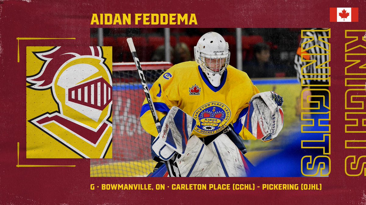 Knights Hockey adds G Aidan Feddema!

Aidan had an impressive Junior hockey career with 92 games played across the AJHL, BCHL, OJHL, and CCHL while posting shutout in each league.

Welcome, Aidan!