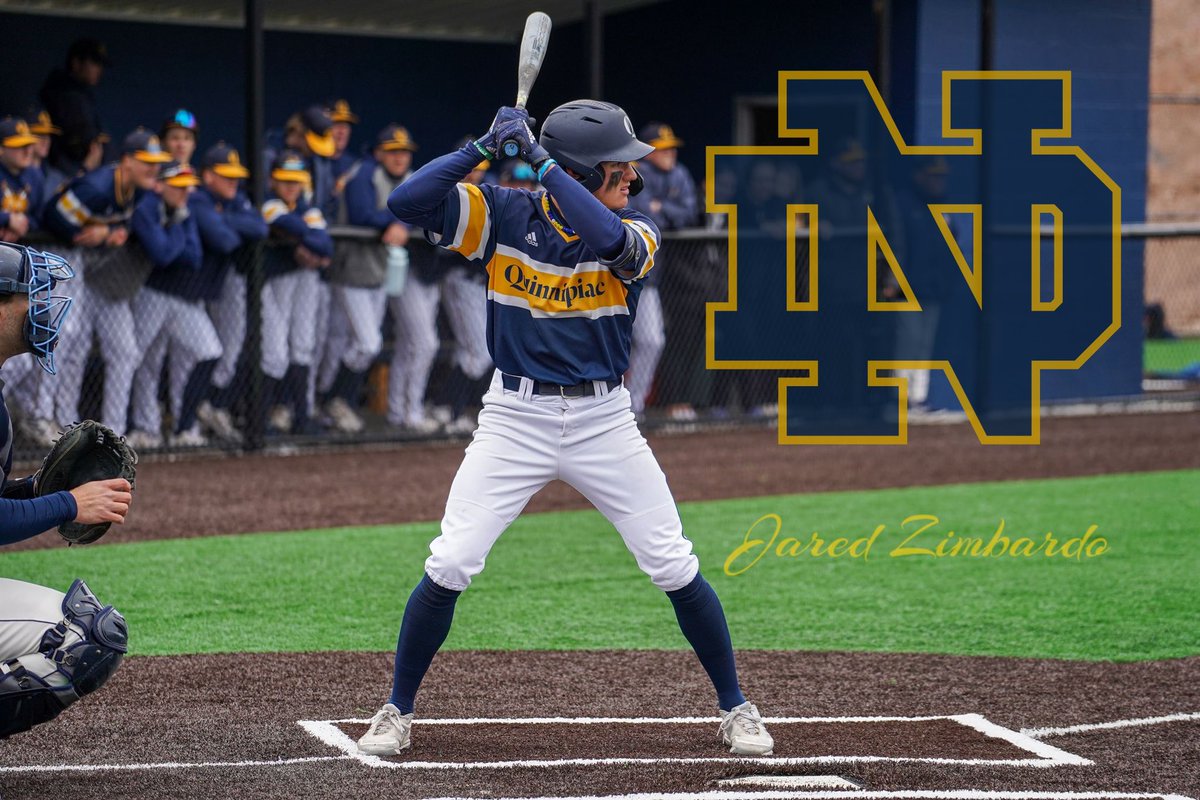 So thankful for all the coaches that reached out to me! I also want to thank my coaches, family, friends, and mentors for all the help along the way. With that being said, I’m extremely excited to play my final year of college baseball at the University of Notre Dame. #GoIrish☘️