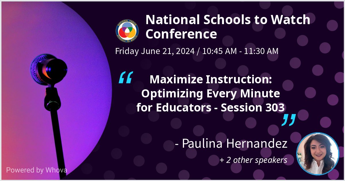 Paulina Hernandez (@paulinahdz_mms) on Twitter photo I am speaking at National Schools to Watch Conference. Please check out my talk if you're attending the event! <a href="/SchoolstoWatch/">National Forum</a> #schoolstowatch - via #Whova event app #MooseDreamBelieveExcel <a href="/Montwood_MS/">Dr. Melissa (Martinez) Saenz</a> <a href="/dnava_mms/">Desiree Theriot Nava</a> I am speaking at National Schools to Watch Conference. Please check out my talk if you're attending the event! <a href="/SchoolstoWatch/">National Forum</a> #schoolstowatch - via #Whova event app #MooseDreamBelieveExcel <a href="/Montwood_MS/">Dr. Melissa (Martinez) Saenz</a> <a href="/dnava_mms/">Desiree Theriot Nava</a>