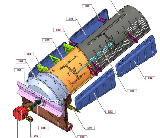 GribbleRC's tweet photo. Interesting rotor configuration for the @CaseIHAus #AF9 2 more separation modules. Adjustable vanes all the way from front to back on the rotor cage. Synchronised feed roller. It will be interesting to one running in OZ for #harvest24 https://t.co/D4egcK4eCZ