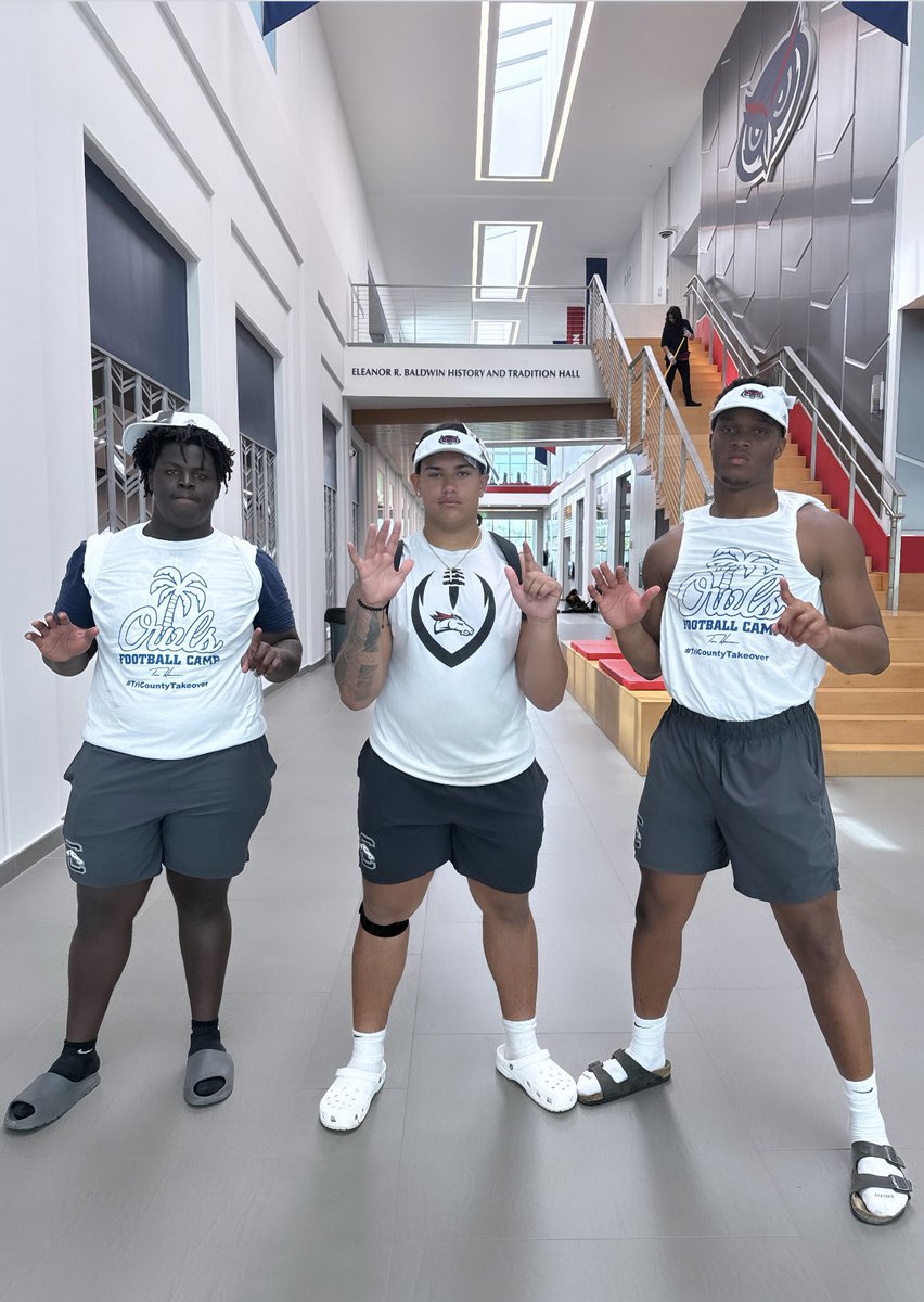 Great day for <a href="/PBCbroncosFBALL/">PBC Football</a>  at  <a href="/FAUFootball/">Florida Atlantic Football</a> lineman camp as three linemen were recognized for their exceptional performance 

‘25 DT/OL <a href="/NasariusWare/">Nasarius Ware</a>
‘26 OC/DT <a href="/DeCarloAlvarez/">DeCarlo Alvarez</a>
‘25 OLB/DE @BryanHall2025

<a href="/CoachMaggitt38/">Roosevelt Maggitt Jr</a> <a href="/CoachT_22/">Kevin Thompson</a> 
@4warinner  <a href="/CoachBlasOL/">Coach Ryan Blaszczyk</a> <a href="/CoachCibene/">Michael Cibene</a>