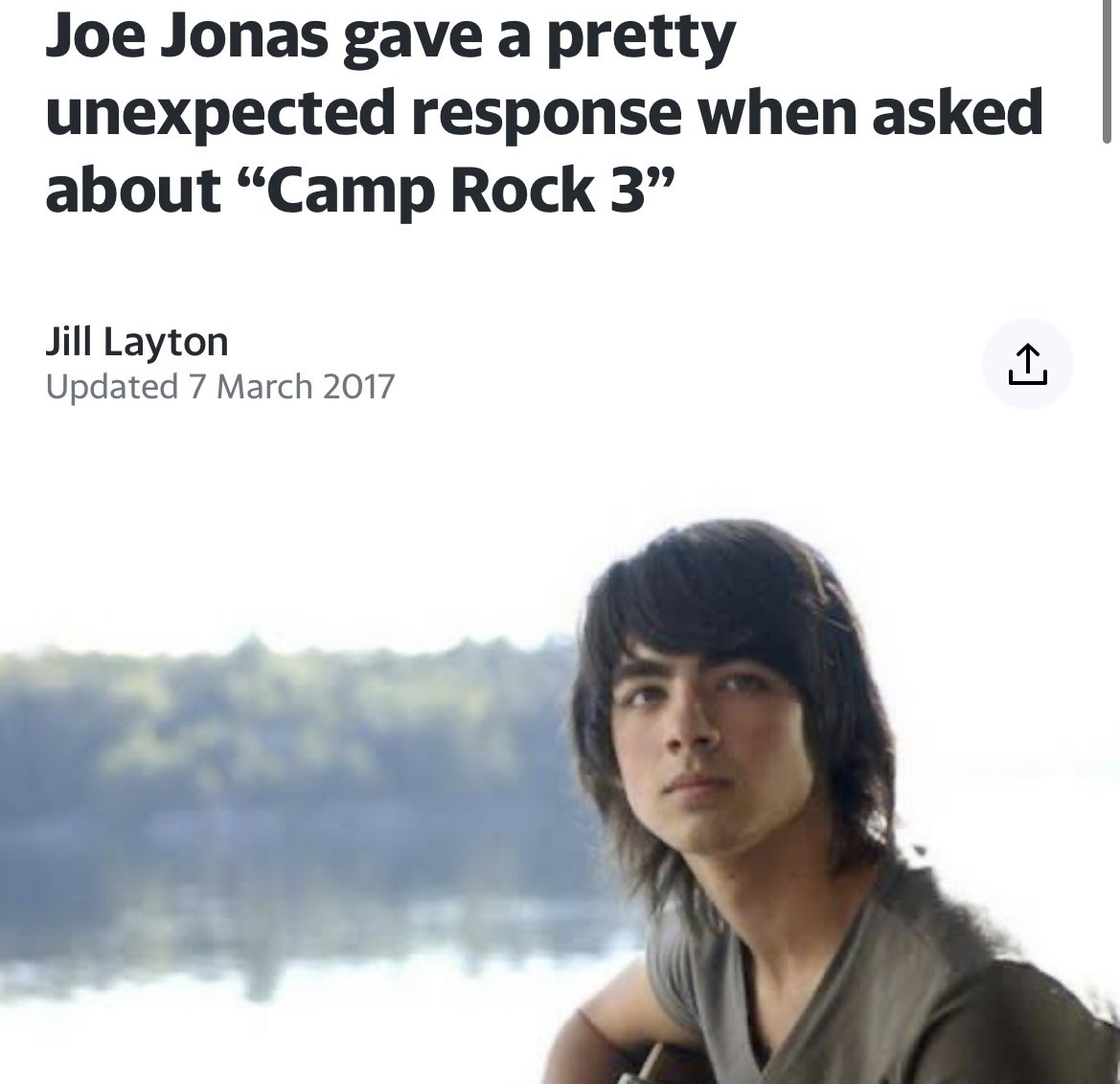 JosetteCaruso_'s tweet photo. Attention all Camp Rock fans: There might possibly be another movie coming your way. But don’t get your hopes up just yet. As of now, it seems to be all just discussion. But Joe Jonas is the one discussing Camp Rock 3, and since he’s, you know, the star of the movie, this could be legit.

It all started when Jonas posted an Instagram photo with Camp Rock and Camp Rock 2: The Final Jam co-star Demi Lovato. The pic was posted a few weeks ago, and ever since then, fans are all in a tizzy about the possibility of turning Camp Rock into a trilogy.

A trilogy being something you probably never knew Camp Rock needed.
Jonas teased fans with the caption, “CR3?”OKAY, so it won’t be an adult film (Disney probably wouldn’t be on board if it went that direction), but they do want to make it into a more adult-friendly movie. That’s actually not at all the response we expected, but we’re into it.

Since the main cast members (and many of the fans) are all grown ups now, an adult-themed movie just makes sense.

We’ll wait here and hope for the best.