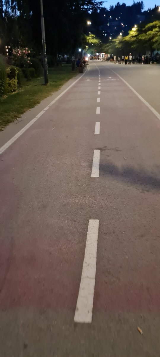 I'm in Macedonia not cycling.  Cycle lanes are everywhere -  Is excellent!