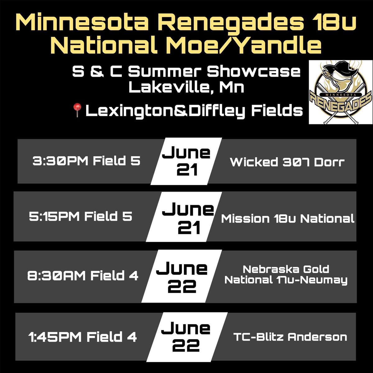 Here is my schedule for this weekend in the S &amp; C Summer Showcase!!!