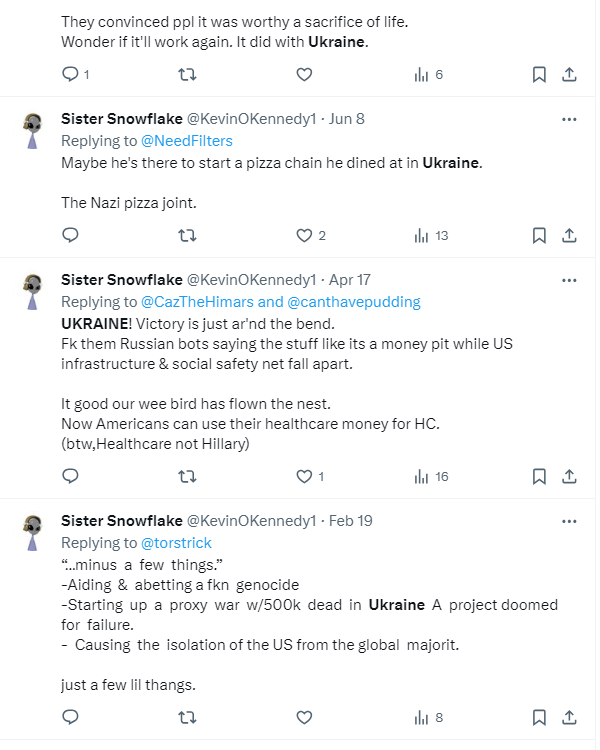 SeriousSam26's tweet photo. Ever notice when Russia commits genocide in Ukraine, the screaming yelling #shitleft concern trolls suddenly become all "nuanced" 'n shit? https://t.co/UTmRLMIu9j