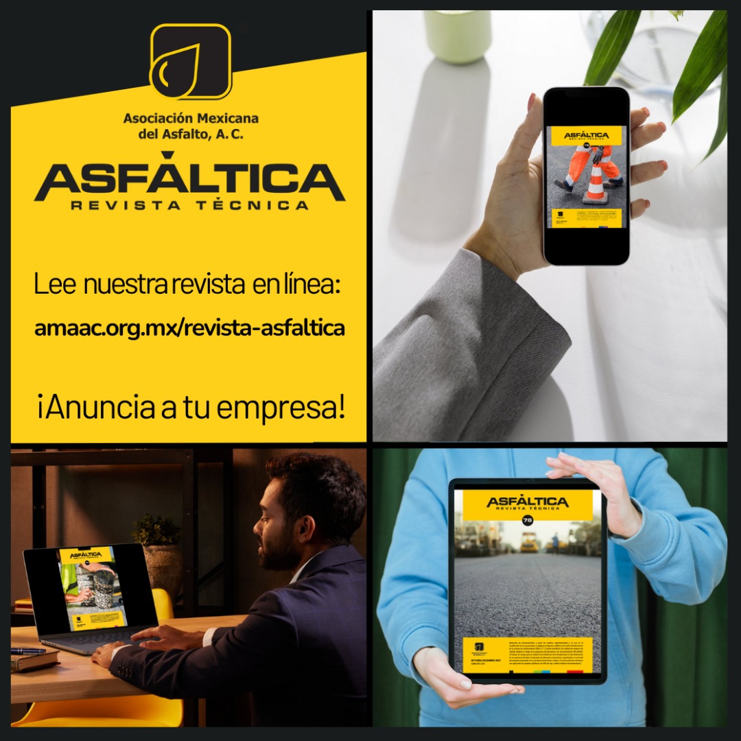AMAACmx's tweet photo. Lee Asfáltica, revista técnica disponible en: https://t.co/E2aV8zAbaS 

Anuncia a tu empresa; Asfáltica llega a un público afín a tus intereses en el cual quieres impactar. Tu anuncio tendrá permanencia indefinida.

#AMAAC #Asfaltica #asfalto #revista #revistaespecializada https://t.co/rwatY3yd1O