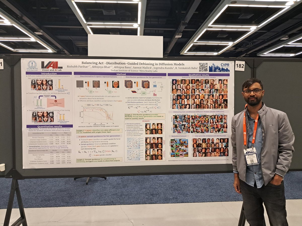 Presenting 'Balancing Act: Distribution-Guided Debiasing in Diffusion Models' poster in 4E-182 at <a href="/CVPR/">#CVPR2026</a> now. Please visit our poster to know more!