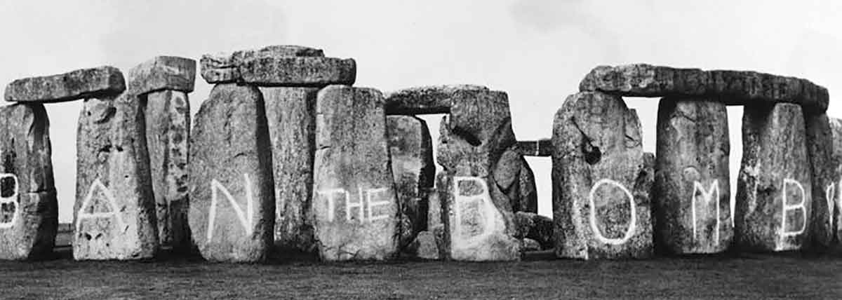I’m not interested in the politics of the incident, but I’m faintly amused by the outcry as if this sort of protest-vandalism has never happened at Stonehenge before. It has, more often than you might think.