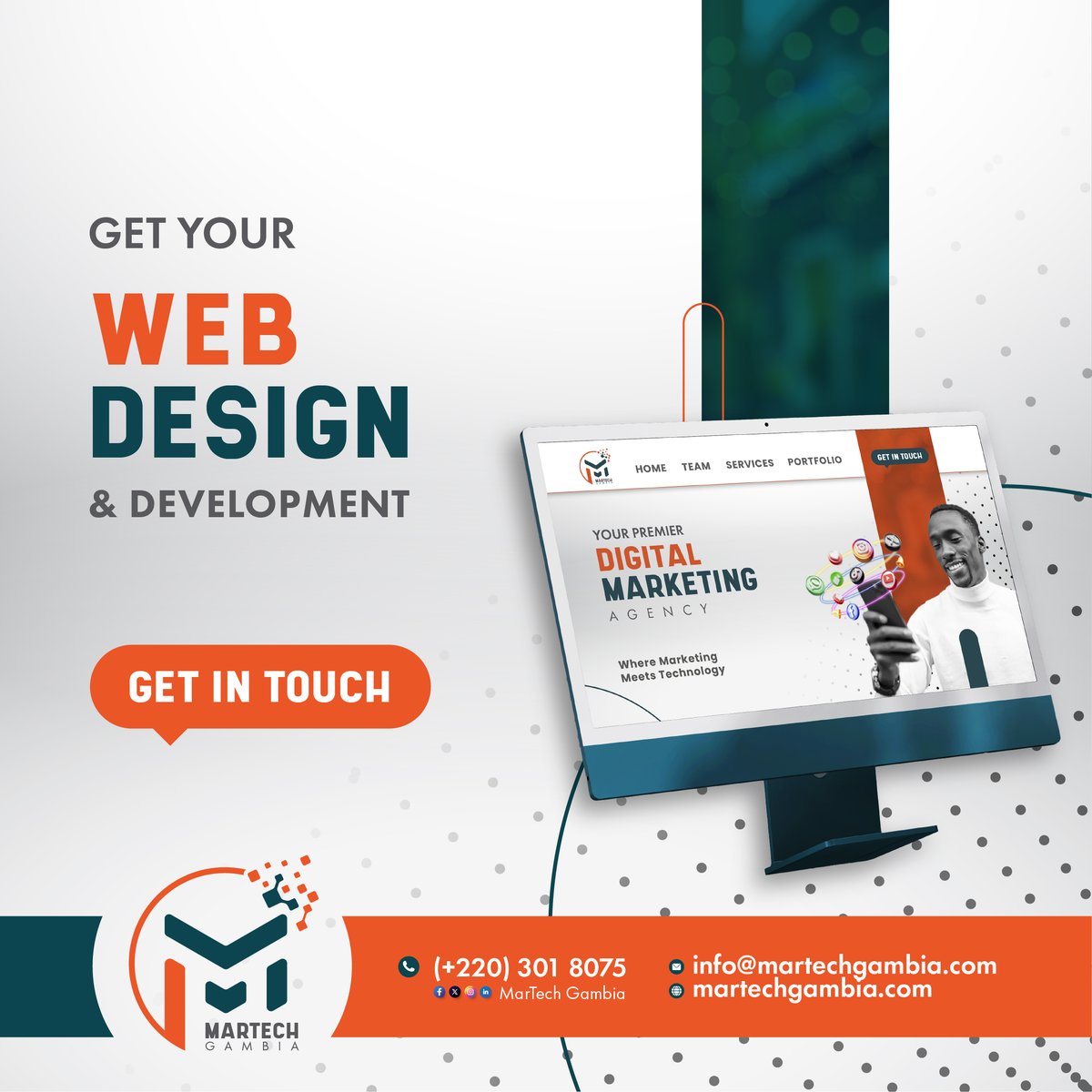 #Gambian businesses should harnessing the power of websites to stand out in today's digital world. 
From building credibility to boosting engagement and visibility, having a website is key to thriving online. Let MarTech Gambia guide your business to digital greatness! #Gambia