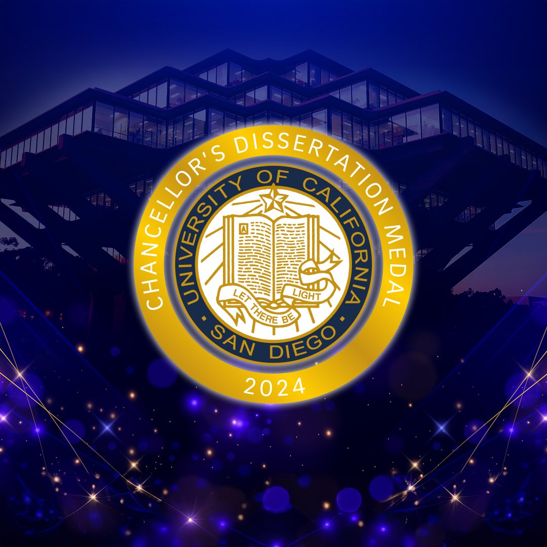 HDSIUCSD's tweet photo. HDSI celebrates the 2024 Chancellor’s Dissertation Medal recipients at UC San Diego. Award recognizes exceptional doctoral research. https://t.co/iVGfPFAdaP #HDSI #UCSanDiego #DataScience #DissertationMedal #AcademicExcellence https://t.co/Uw3uTciOtk