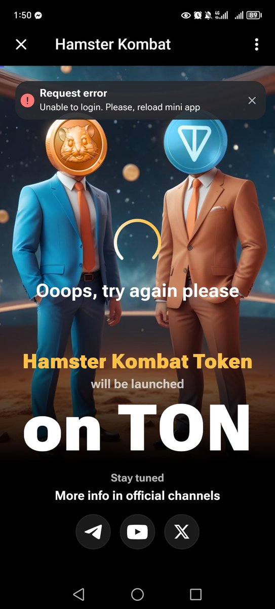 Seif1987tte's tweet photo. @hamster_kombat Any one can help me the bot was not working https://t.co/ltDeUWAPhG
