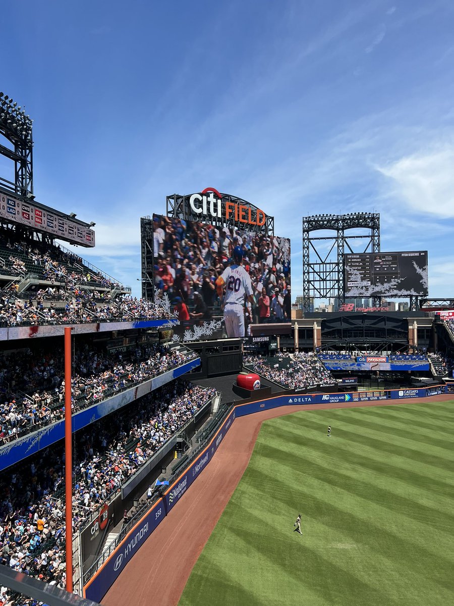 IPandEguy's tweet photo. Spent my 65th birthday and Fathers Day with these two lads. We have been @CitiField every Fathers Day the @Mets have been home since 2009 https://t.co/9mpPZOVrLz