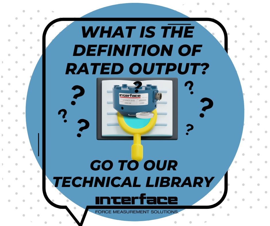 loadcells's tweet image. Understanding the #StandardOutput is important when evaluating your #loadcell options. The rated output (RO) of Interface load cells is the electrical output in millivolts per volt of excitation (mV/V) at the rated load. bit.ly/3T6Xudv

#InterfaceAnswers #ForceLeaders