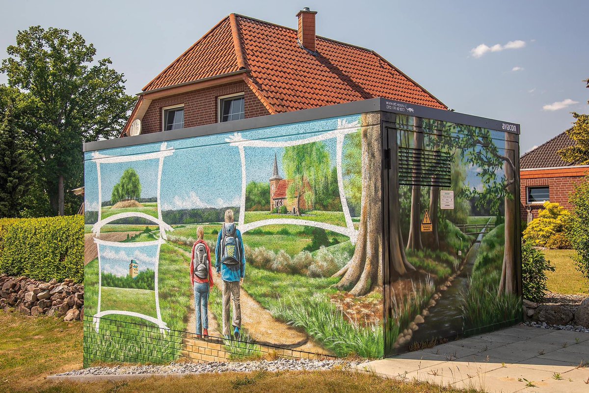 Unser Kalendermotiv #Trafokalender #Juni #Trafokunst #Nordwohlde #Bassum 😎🚴🏾‍♂️