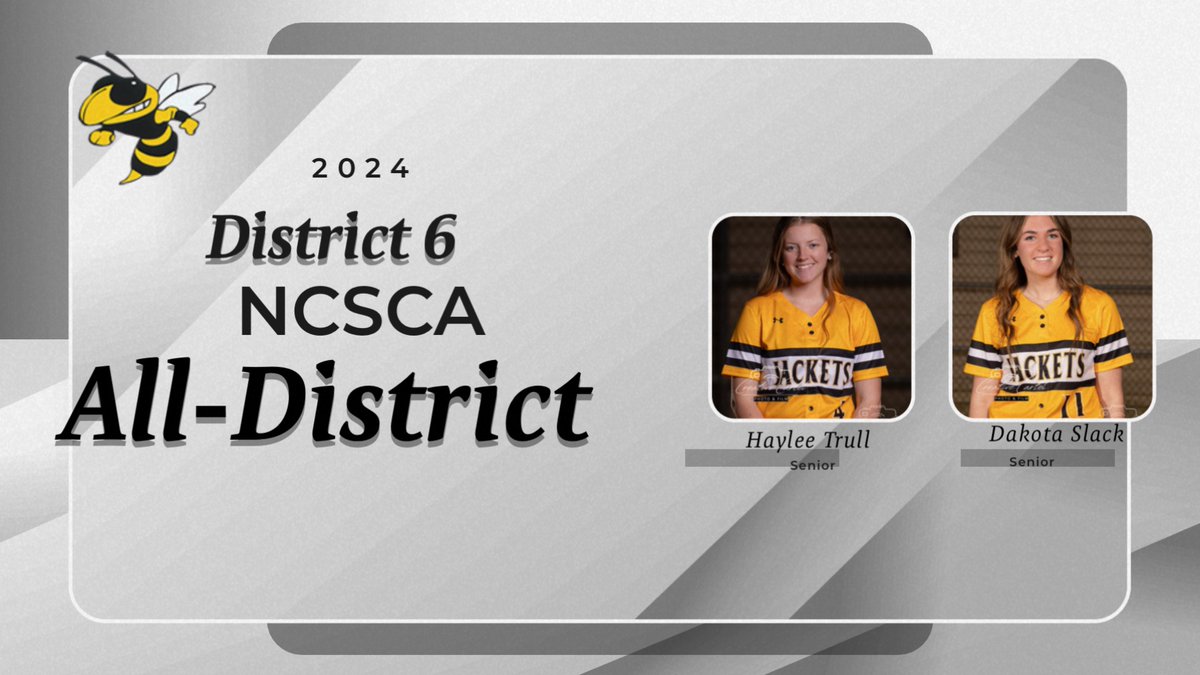 SoftballFHHS's tweet photo. Congratulations @TrullHaylee24 and @DakotaSlack8 on being named All District NCSCA. District 6, 2A. @FHHS_Athletics https://t.co/27Oh8C2oF3