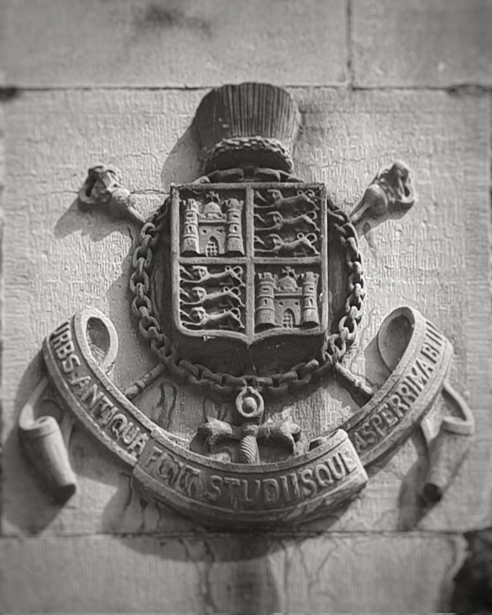 Earlier this year I found a description of the #Limerick city coat of arms that dated from before the Free state. The time capsule found <a href="/TheLPYMA/">The LPYMA</a> included medals that bore a striking resemblance.  The stonework seen on another city building illustrates that old coat of arms.