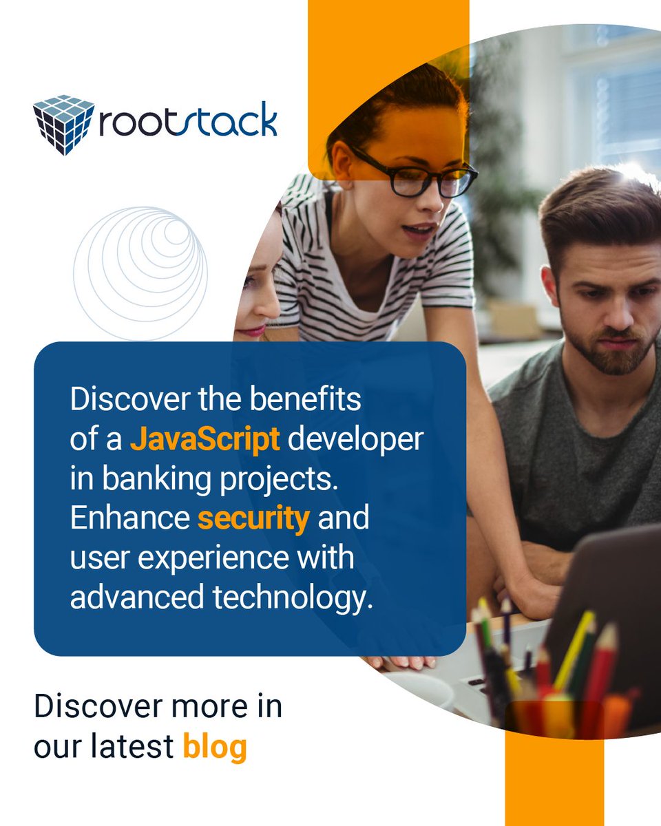 rootstack's tweet image. 🖥️ Discover the benefits of a JavaScript developer in banking projects. Enhance security and user experience with advanced technology.
🔗 buff.ly/4b9aXqu
#JavaScriptDeveloper #Fintech