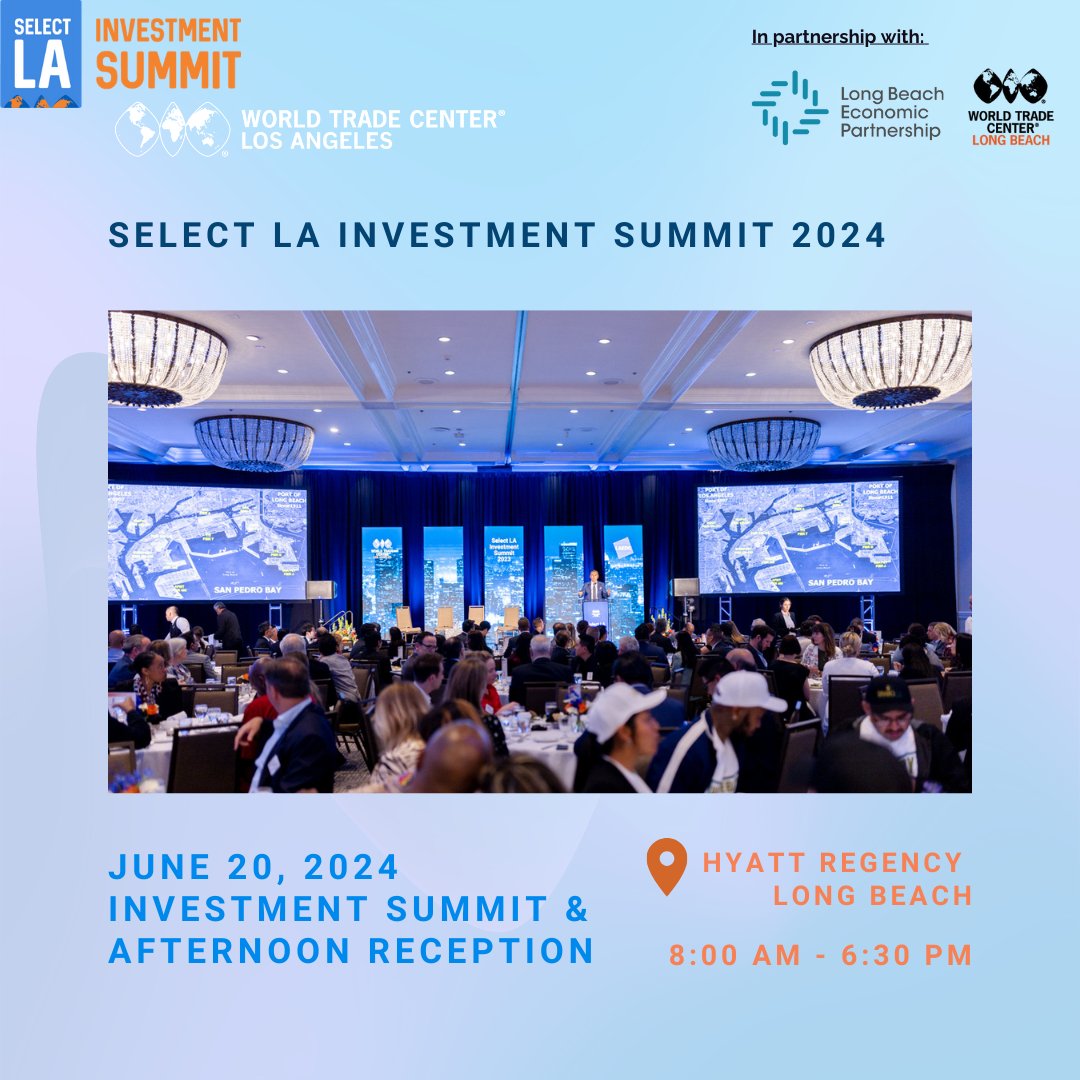 LBEPartnership's tweet image. 𝐒𝐞𝐥𝐞𝐜𝐭 𝐋𝐀 𝐢𝐬 𝐭𝐨𝐦𝐨𝐫𝐫𝐨𝐰, 𝐓𝐡𝐮𝐫𝐬𝐝𝐚𝐲, 𝐉𝐮𝐧𝐞 𝟐𝟎𝐭𝐡 - 𝐢𝐧 𝐋𝐨𝐧𝐠 𝐁𝐞𝐚𝐜𝐡!
What: Select LA
When: Thursday, June 20th | 8am
Where: Hyatt Regency Long Beach
Register &amp;amp; More Info: selectla.org

#LBEP #LongBeachEconomicPartnership #SelectLA