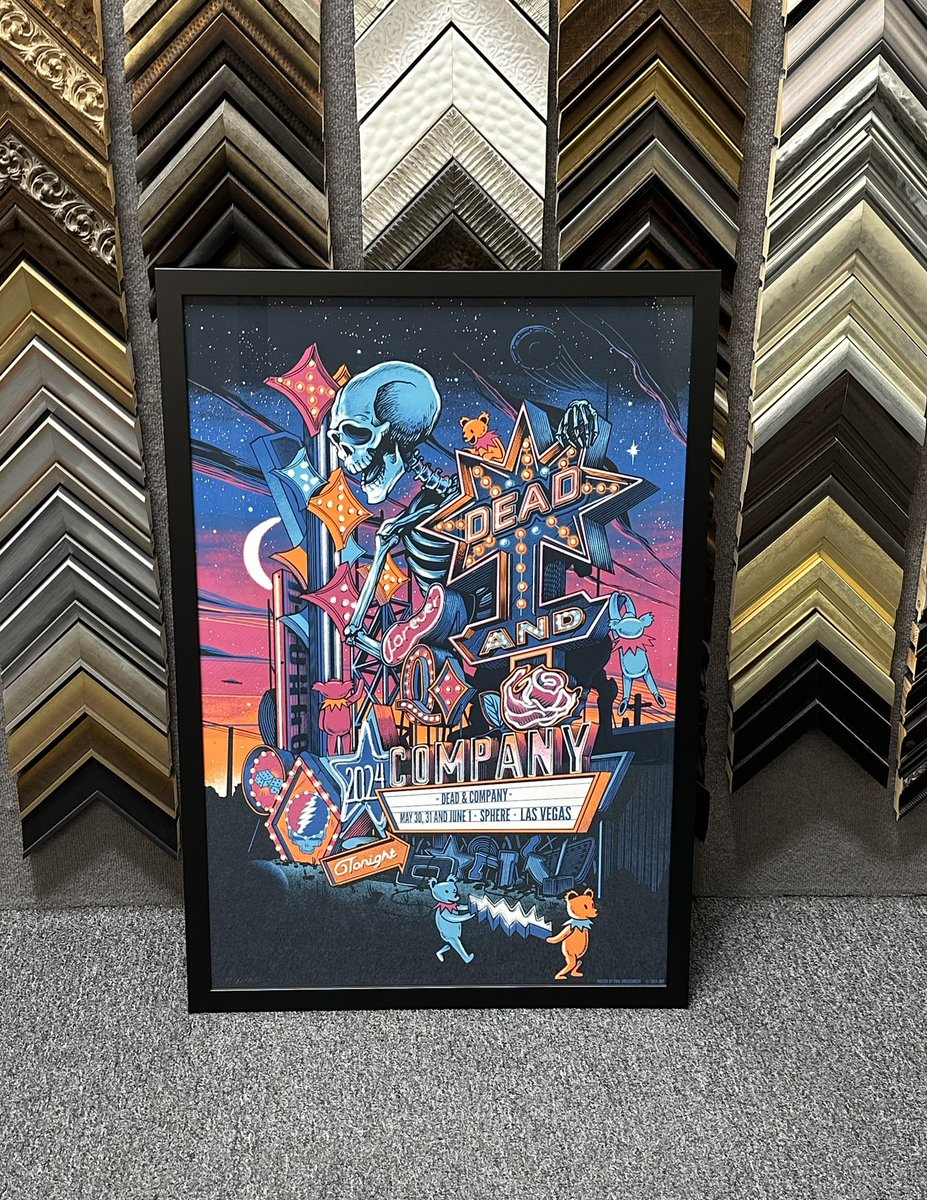 KarensFrames's tweet image. We recently custom framed this awesome concert poster in a classic black frame! Do you have posters still rolled up somewhere waiting to get framed? We can help you with that! #customframing #customframes #pictureframe #posterart #socal  #oc #deadandcompany  #santaanacalif