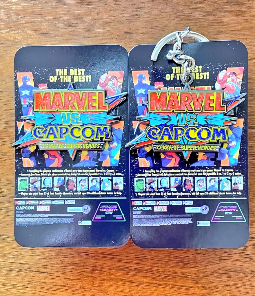 arcadecandyco's tweet image. With yesterday&apos;s #MvCFightingCollection news, our supporters have been grabbing up the Marvelvs. related merch! Get your pin/key sets &amp;amp; 7&quot; stickers B 4 they sell 🚫 again!🫡Thanks 4 supporting!🙏#FreeMvC2 Store Link⬇️ @JWonggg @MattMcMuscles @maximilian_  arcadecandyco.bigcartel.com