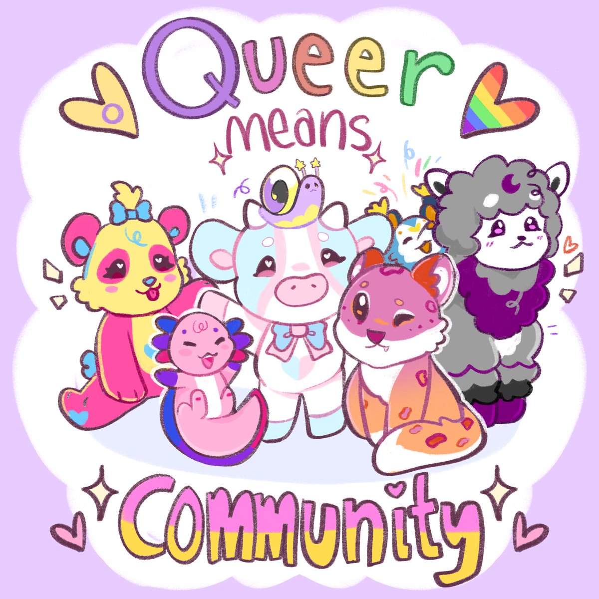 Sugary_Carousel's tweet photo. Queer means community 🌈💗 happy pride https://t.co/fVG4wuuIb9