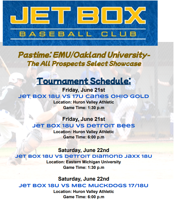 JetBoxBB18U's tweet photo. Excited to get back to work this weekend!     
Schedule below 👇

@jbbaseballclub 
@AQBaseball @BaseballLourdes @BergBaseball https://t.co/Zpgxm56BYU