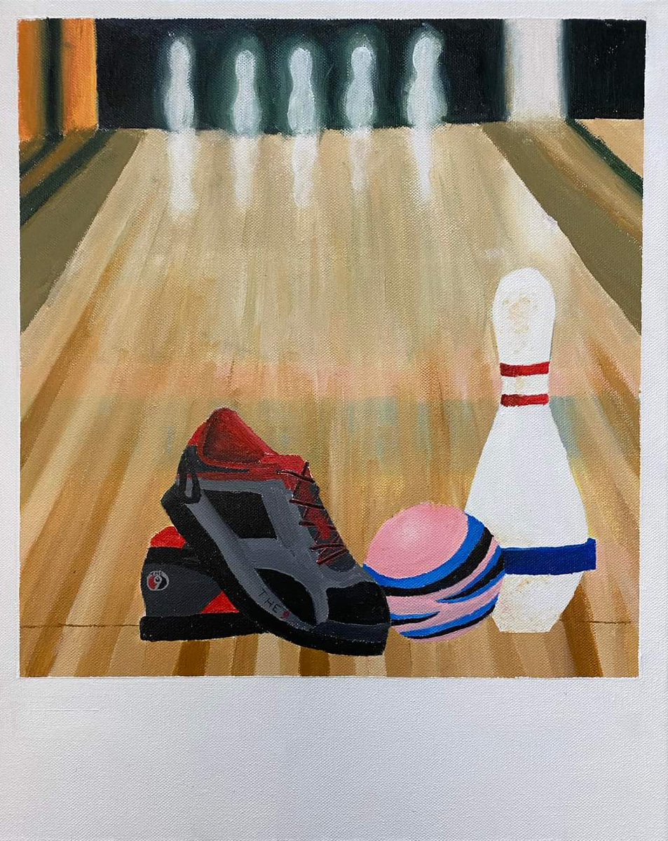 Fantastic artwork from grade 9 artist Charlee Bowes who explored the theme of personal identity in her final piece of the semester.