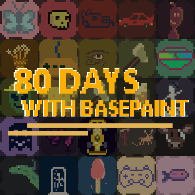 jake_ioi's tweet photo. Today marks my80th day working with 100px brush on @basepaint_xyz .Creating pixel art during these days has inspired me to delve deeper into the subject,allowing me to learn and improve every day.I look forward to continuing my artistic journey with basepaint and getting better❤️ https://t.co/fJcF65JvR4