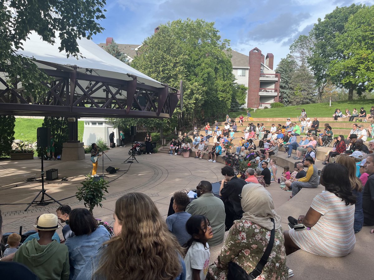 Great turnout tonight at Juneteenth celebration in Centennial Lakes Park.