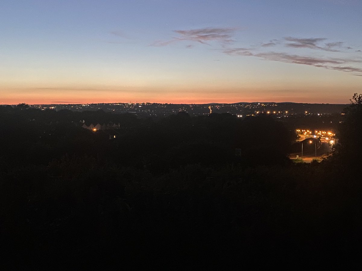 Sun sets over Cork’s northside at 11.15 pm as seen from the Southside