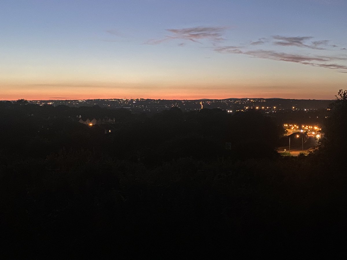 Sun sets over Cork’s Northside at 23.15 hours as seen from the Southside