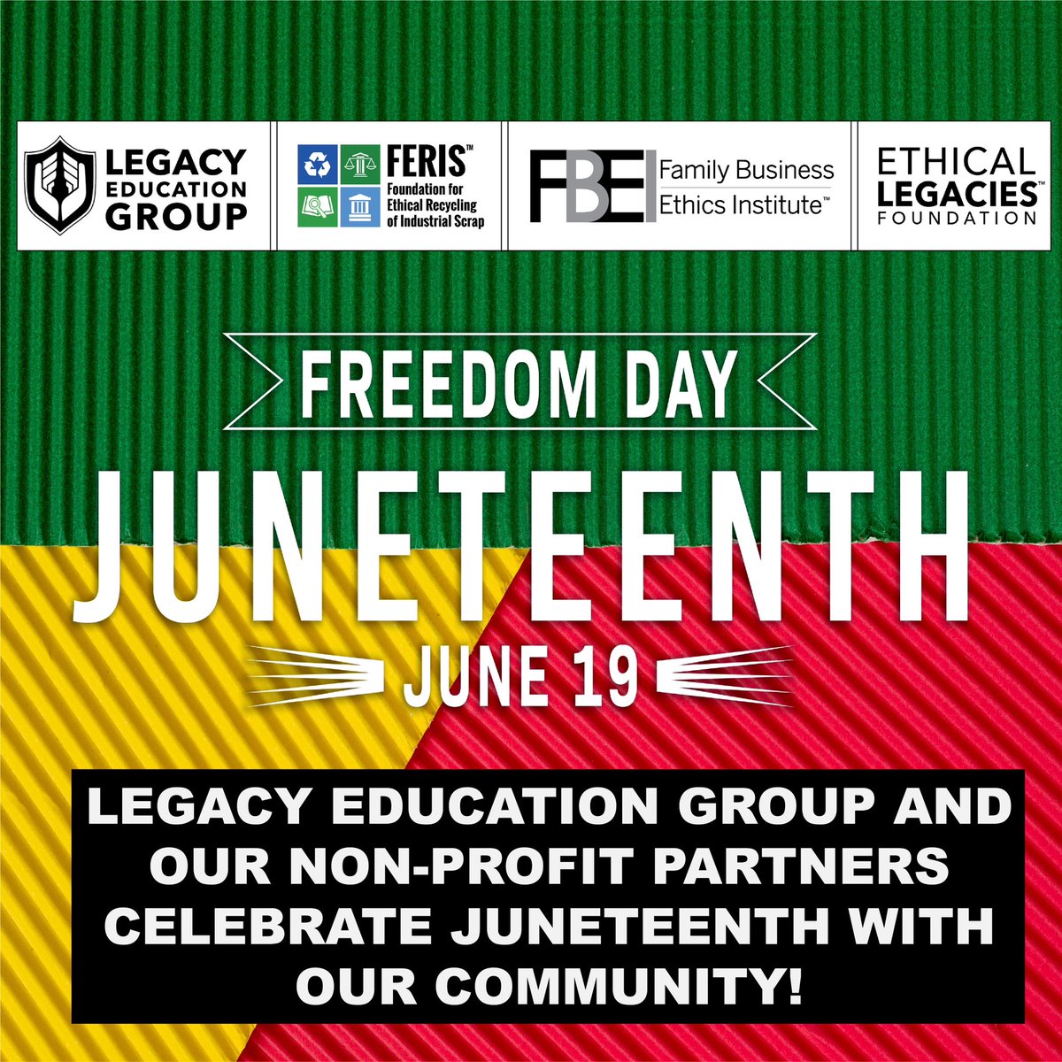 LegacyEduGroup's tweet photo. Legacy Education Group celebrates Juneteenth with our community today and every other day!  Legacy Education Group and our Non-Profit partners join Juneteenth Statesville as a sponsor this weekend to commemorate the occasion in downtown Statesville. We hope to see you there! 🤝🏾 https://t.co/EGZtoIDFs7