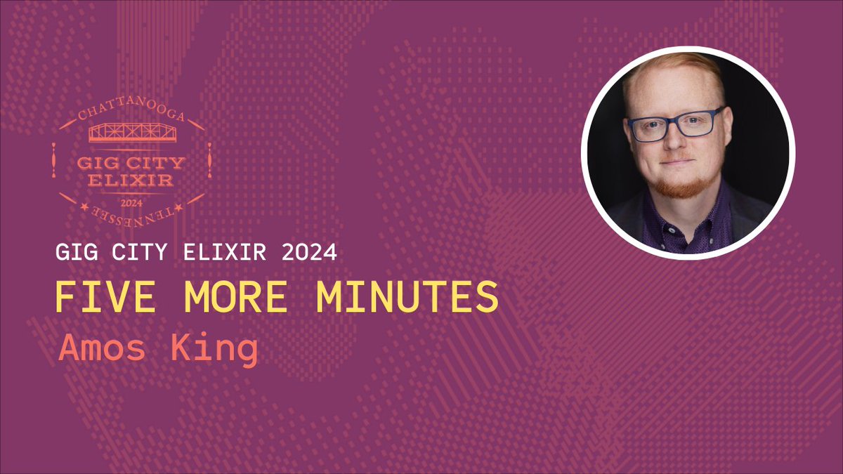 Gig City Elixir (@gigcityelixir) on Twitter photo Next talk is up! <a href="/Adkron/">Amos King - lucky husband</a> and Five More Minutes!
youtu.be/8OUyP9p_CNc
#MyElixirStatus Next talk is up! <a href="/Adkron/">Amos King - lucky husband</a> and Five More Minutes!
youtu.be/8OUyP9p_CNc
#MyElixirStatus