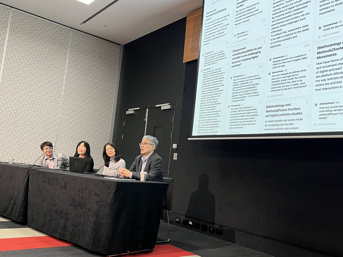 Jun Liu (@junliu_ucph) on Twitter photo #ica24 #digital #activism
Kick off the keynote roundtable on digital activism by <a href="/Yangguobin/">Guobin Yang</a> <a href="/cdcspenn/">Center on Digital Culture and Society</a> <a href="/wenhongchen/">DrWenhongChen éęę³</a> <a href="/chrischaosu2021/">Chris Su</a> <a href="/joyce/">joyce kim</a> nip #ica24 #digital #activism
Kick off the keynote roundtable on digital activism by <a href="/Yangguobin/">Guobin Yang</a> <a href="/cdcspenn/">Center on Digital Culture and Society</a> <a href="/wenhongchen/">DrWenhongChen éęę³</a> <a href="/chrischaosu2021/">Chris Su</a> <a href="/joyce/">joyce kim</a> nip