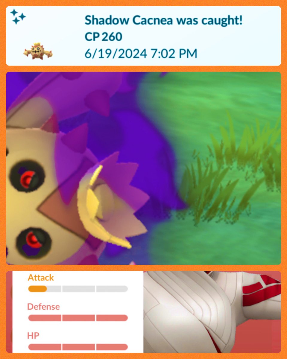 KamikeoPoGo's tweet photo. 🚨SHINY. SHADOW.🚨
✨#ShinyShadowCACNEA✨
“THANKS, #GoRocket #LeaderARLO!” 🥳🥳
...👊🏾🐻 GRIND! #ShinyGameIsStrong #OnlyMatterOfTime #CACNEA #ShadowTrapinch #ShinyShadowTrapinch #ShinyHunter #PokemonGo https://t.co/aJKmWgyYGZ