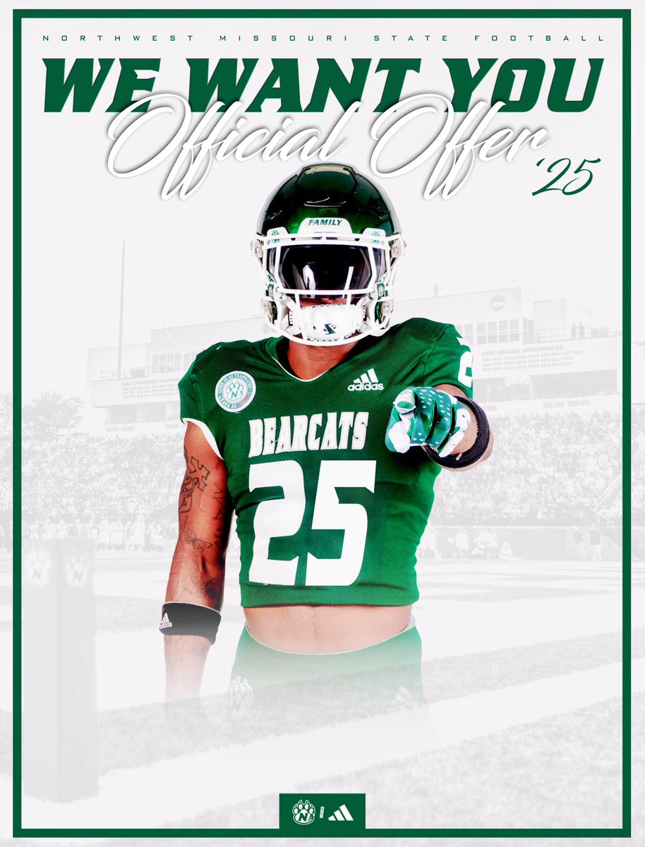 After a great camp and conversation with @CoachNovak_NW I’m blessed to receive my 3rd offer to Northwest Missouri State!
<a href="/NWBearcat_FB/">Northwest Football</a> <a href="/MikeWVernon/">Mike Vernon</a> <a href="/CoachTSturdy/">Todd Sturdy</a>