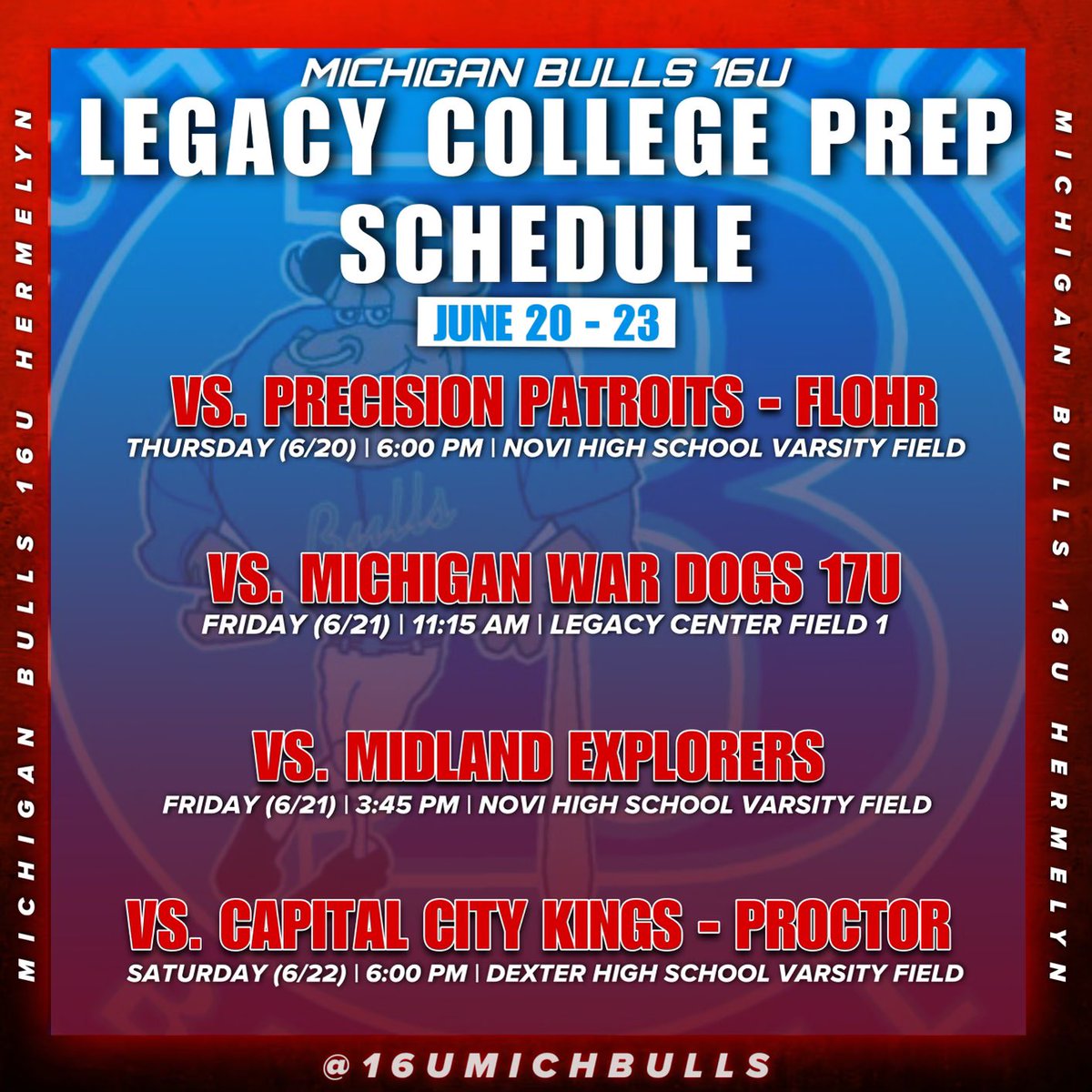 Our schedule for this weekends <a href="/LegacyMI_BAS/">Legacy Baseball</a> College Prep Classic! #SKO