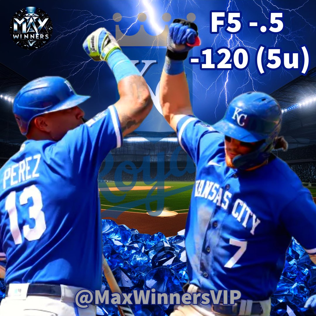 MaxWinnersFREE's tweet photo. 🆓 #MLB MAX BET❕❕
⚾️ Royals F5 -.5 -120 (5u)
#Royals #LFG 💥💥💥
Drop a LIKE if you’re riding 🤝💰
#GamblingX #MLBPicks #KCvsOAK https://t.co/kL5rd6Tj2C
