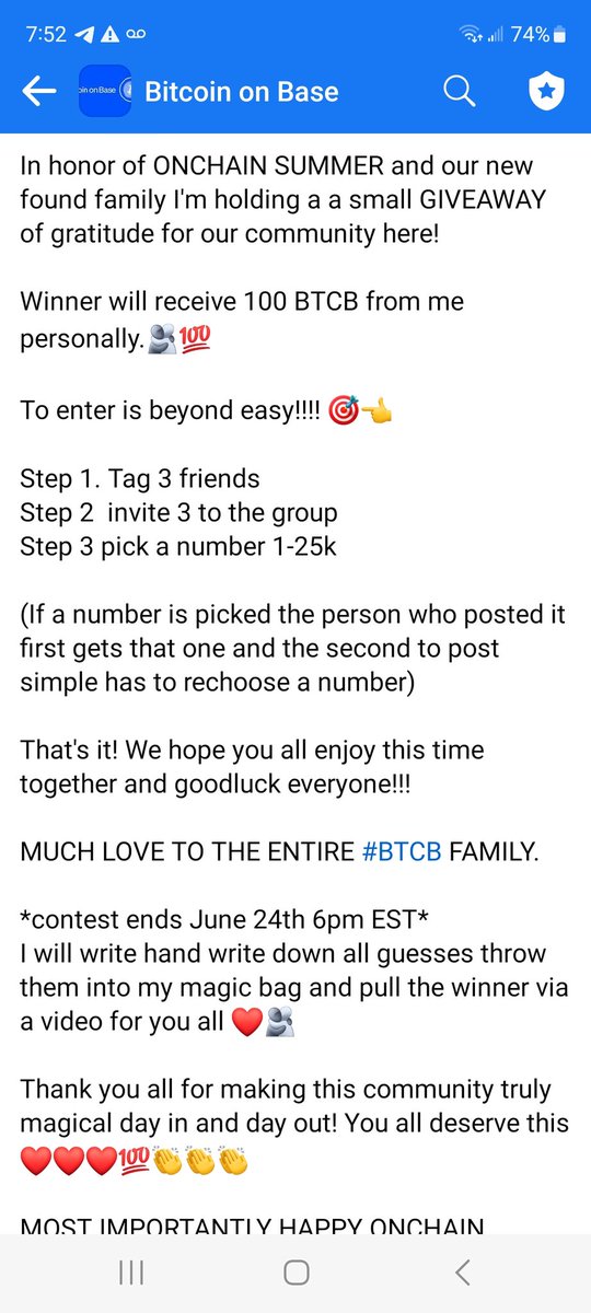 I'm holding a personal giveaway to members of our #BTCB 

<a href="/followdv80/">crypto guru</a> has also matched me on this small contest of gratitude.

Find all our socials here!! We are slowly building out more and more!

linktr.ee/bitcoinonbase

$BTCB #BTCB #BitcoinonBase
#Thankyou 🙏🙏🙏🙏